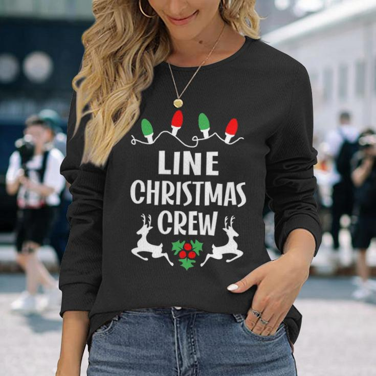 Line Name Christmas Crew Line Long Sleeve T-Shirt Gifts for Her