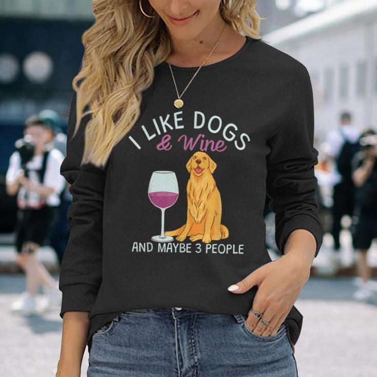 Lustig Ich Mag Hund Und Wein Langarmshirts Geschenke für Sie