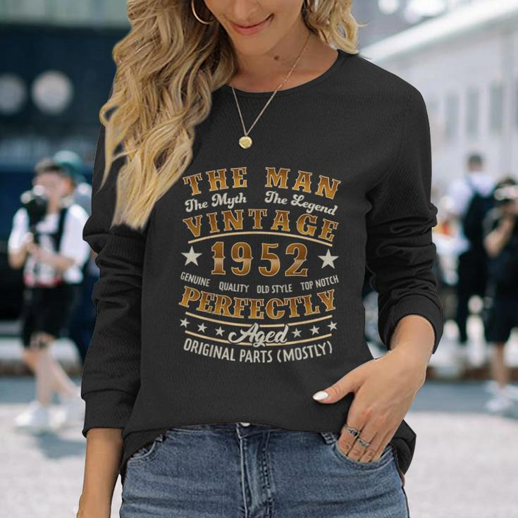 Man Myth Legend Vintage 1952 70Th Birthday For 70 Years Old Long Sleeve T-Shirt Gifts for Her