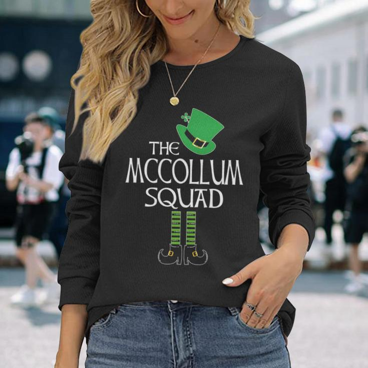 Mccollum Name The Mccollum Squad Leprechaun V2 Long Sleeve T-Shirt Gifts for Her