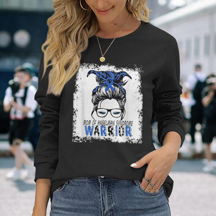 Mom Of Angelman Syndrome WarriorI Wear Blue For Angelmans Long Sleeve T-Shirt Gifts for Her