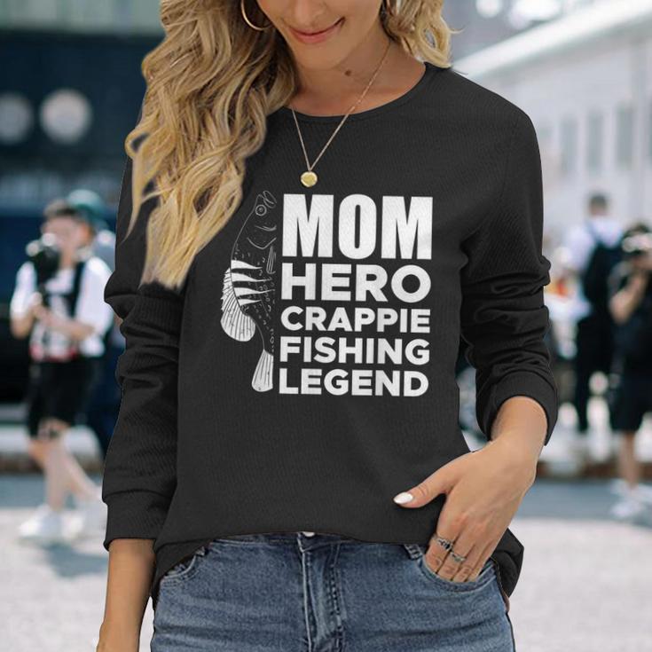 Mom Hero Crappie Fishing Legend Muttertag V2 Langarmshirts Geschenke für Sie