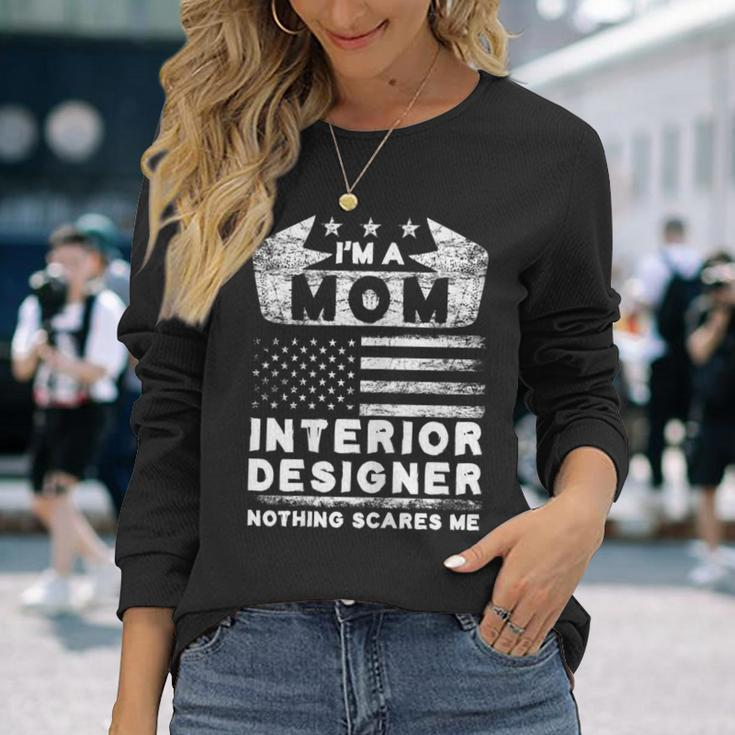 Mom Interior er Usa Flag Mother Decorator Architect Long Sleeve T-Shirt T-Shirt Gifts for Her