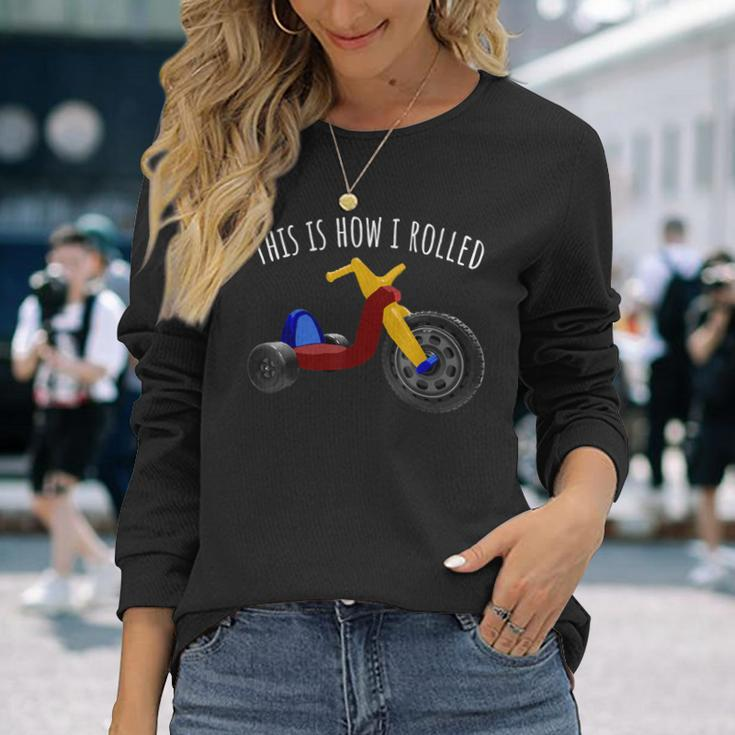Nostalgic Love 70S 80S Vintage Retro Toys Big Tricycle Wheel Long Sleeve T-Shirt Gifts for Her