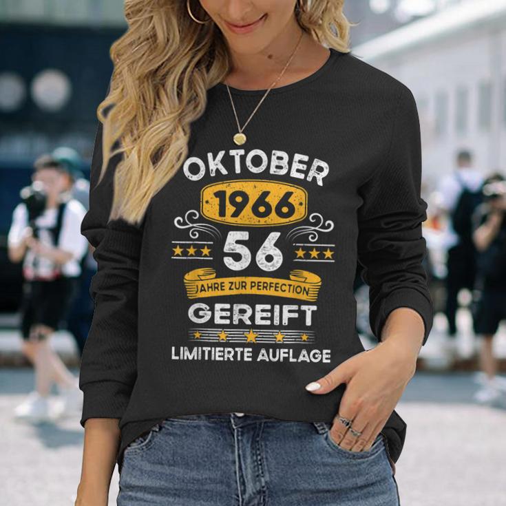 Oktober 1966 Lustige Geschenke 56 Geburtstag Langarmshirts Geschenke für Sie