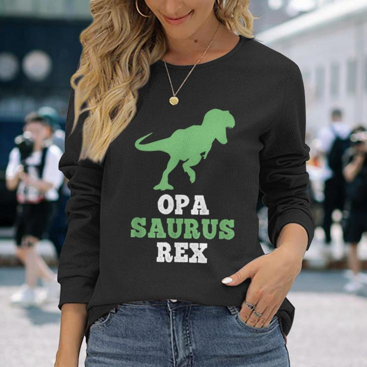 Opa-Saurus Rex Dinosaur Opasaurus Langarmshirts Geschenke für Sie