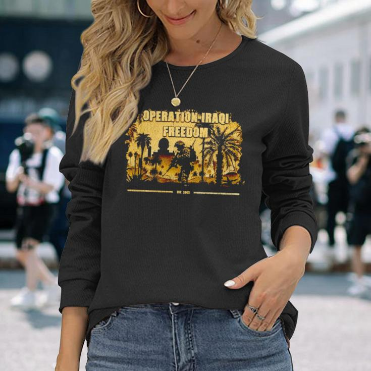 Operation Iraqi Freedom 20Th Anniversary Long Sleeve T-Shirt Gifts for Her