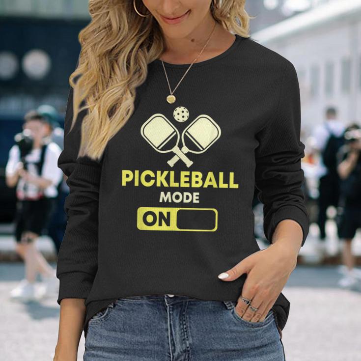 Pickleball Modus Ein Pickleball Schläger Und Ball Langarmshirts Geschenke für Sie