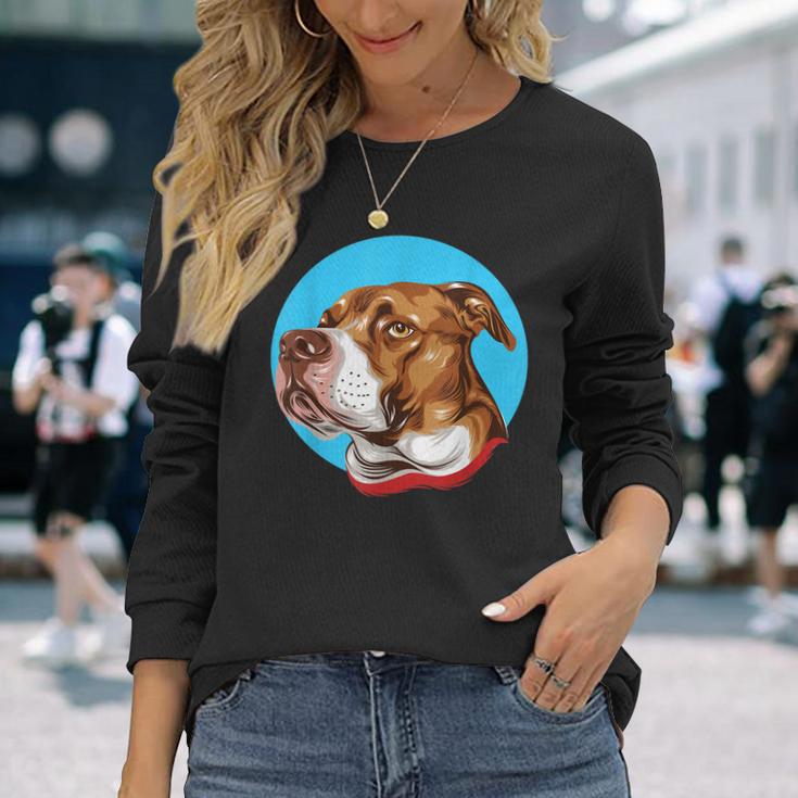 Pitbull Mom Pitbull Dad Fantastische Pitbull-Besitzer Langarmshirts Geschenke für Sie