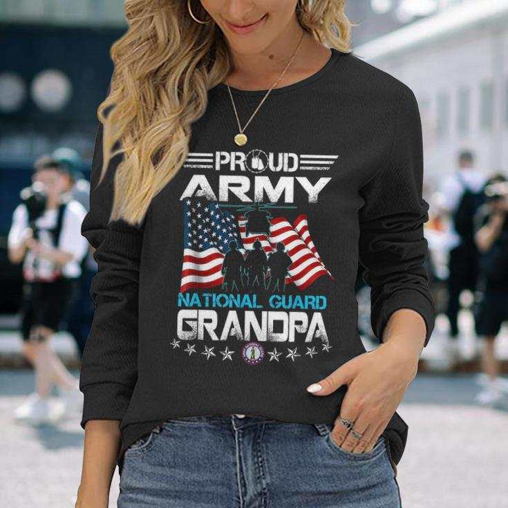Proud Army National Guard Grandpa US Military Long Sleeve T-Shirt Gifts for Her
