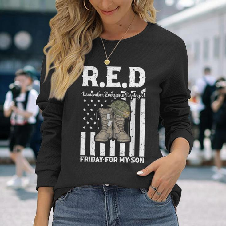 Red Friday Military I Wear Red For My Son Remember Everyone Long Sleeve T-Shirt Gifts for Her