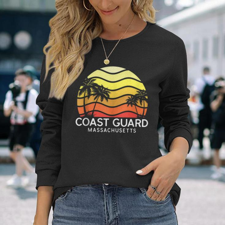 Retro Coast Guard Surf Beach Vintage Palm Venice 70S Long Sleeve T-Shirt Gifts for Her