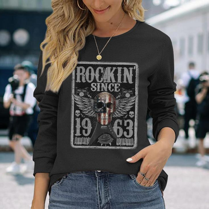Rockin Since 1963 59 Years Old 59Th Birthday Classic Long Sleeve T-Shirt T-Shirt Gifts for Her
