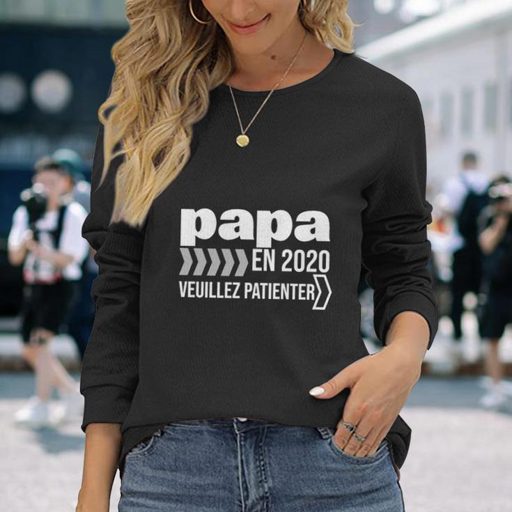 Schwarzes Herren Langarmshirts - Papa 2020 Warten Lustiges Design Geschenke für Sie