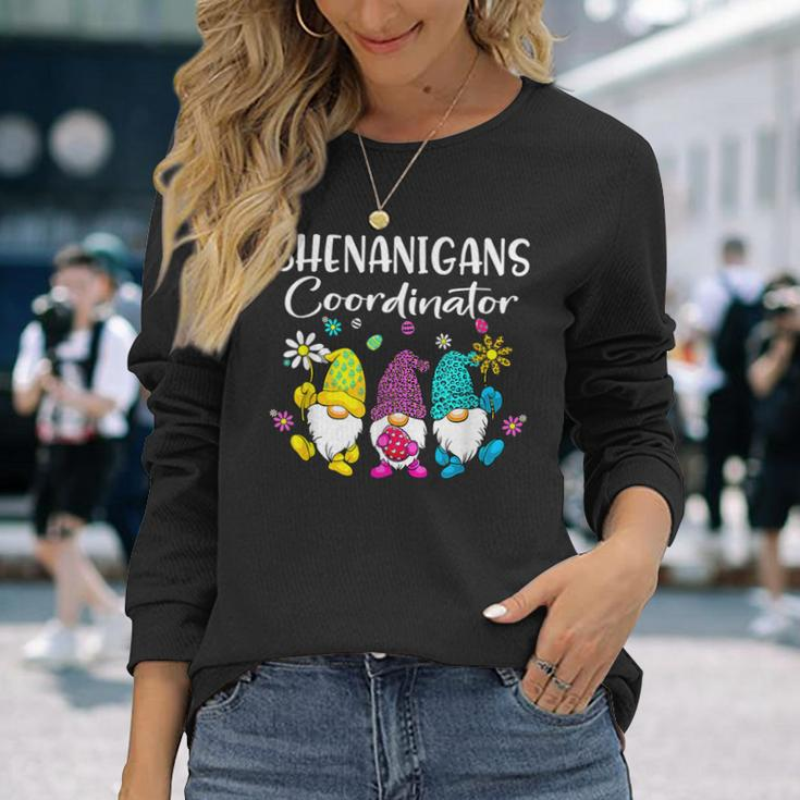 Shenanigans Coordinator Bunny Gnome Rabbit Easter Day Long Sleeve T-Shirt Gifts for Her