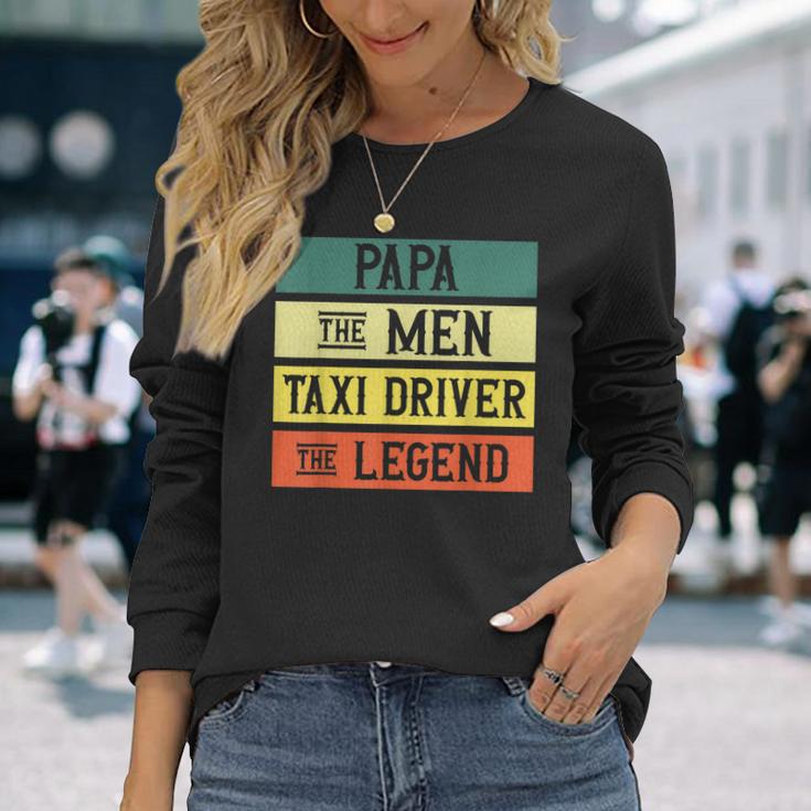 Taxifahrer Taxifahrer Retro Dad Papa Legend Langarmshirts Geschenke für Sie