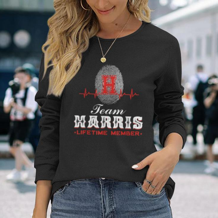 Team Harris Lifetime Member Surname Last Name Long Sleeve T-Shirt Gifts for Her