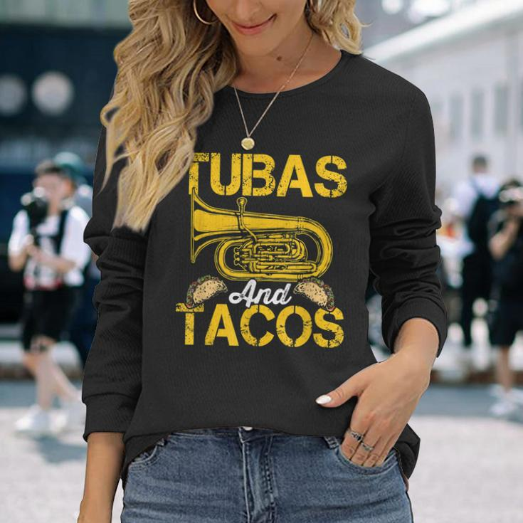 Tubas Tacos Expert Tuba Player Musician Music Playing Lover Long Sleeve T-Shirt T-Shirt Gifts for Her