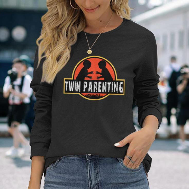 Twin Dad Fathers Day Parenting Shirt For Long Sleeve T-Shirt T-Shirt Gifts for Her