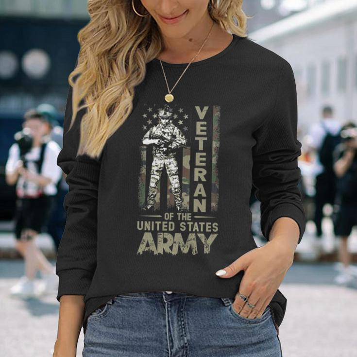 United States Army Veteran Veterans Day Long Sleeve T-Shirt Gifts for Her