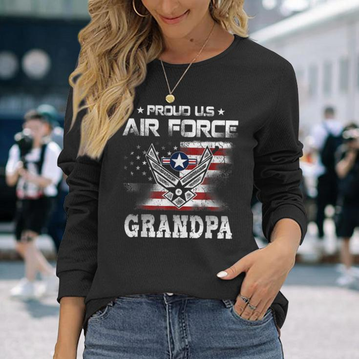 Us Air Force Proud Grandpa Proud Air Force Grandpa Father Long Sleeve T-Shirt T-Shirt Gifts for Her