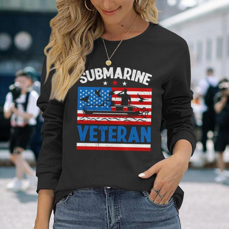Us Submariner Veteran Submarine Day Long Sleeve T-Shirt Gifts for Her