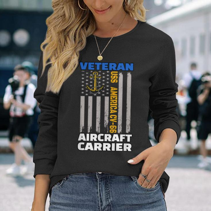 Uss America Cv-66 Aircraft Carrier Veterans Day Sailors Long Sleeve T-Shirt Gifts for Her