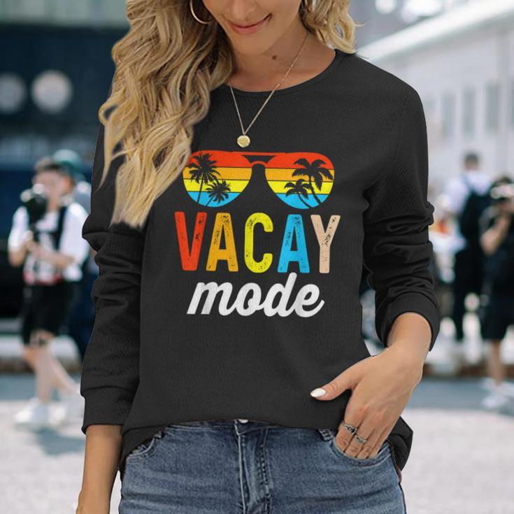 Vacay Mode Vintage Vacation Summer Cruise Holiday Long Sleeve T-Shirt T-Shirt Gifts for Her