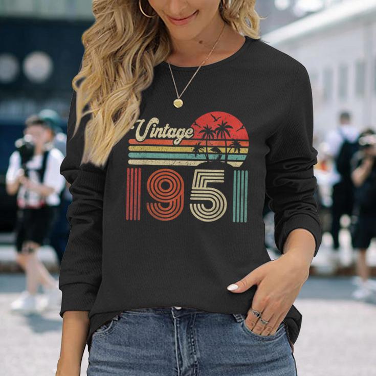 Vintage 1951 Langarmshirts für 72. Geburtstag, Retro Look für Frauen und Männer Geschenke für Sie