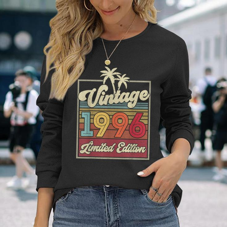 Vintage 1996 Wedding Anniversary Born In 1996 Birthday Party Long Sleeve T-Shirt Gifts for Her