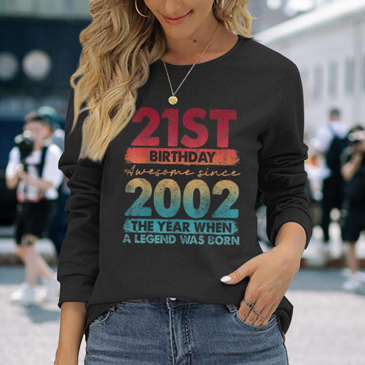 Vintage 2002 21 Year Old Limited Edition 21St Birthday Long Sleeve T-Shirt T-Shirt Gifts for Her