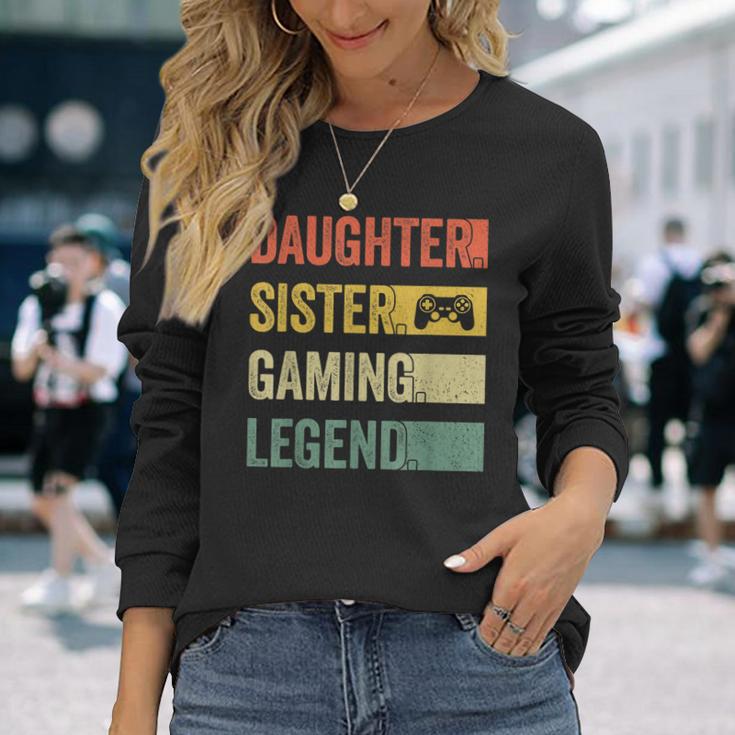 Vintage Gamer Girl Langarmshirts, Tochter & Schwester Gaming Legende Geschenke für Sie