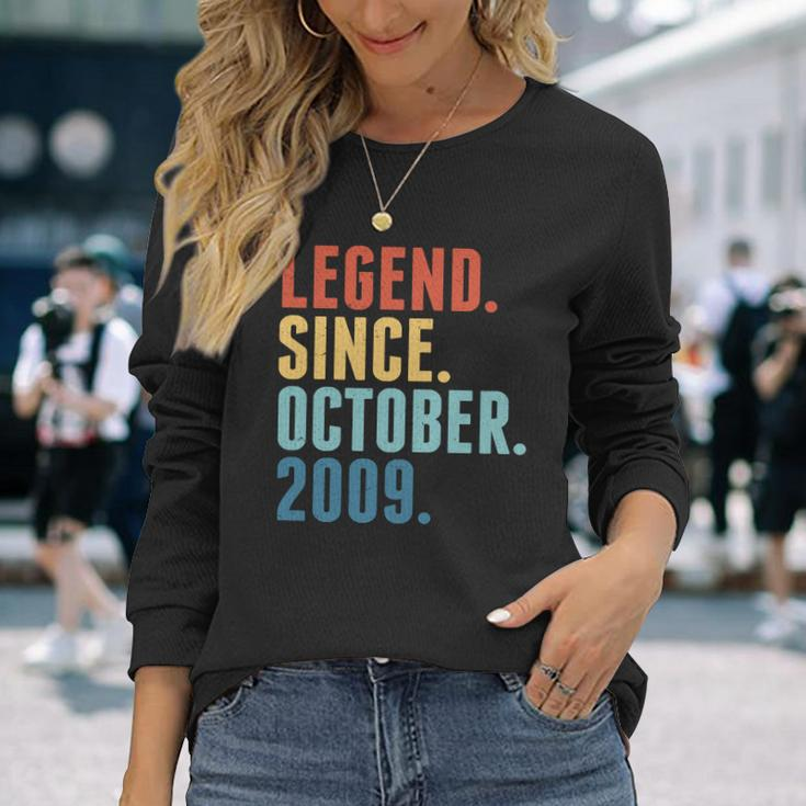 Vintage Legend Since October 2009 Birthday Long Sleeve T-Shirt Gifts for Her