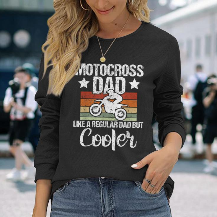 Vintage Motocross Dad Dirt Bike Motocross Dirt Bike Long Sleeve T-Shirt Gifts for Her