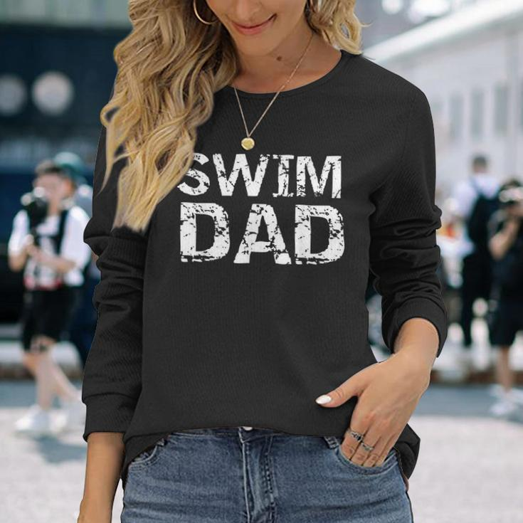 Vintage Swimming From Kid Swimmers Swim Dad Long Sleeve T-Shirt Gifts for Her