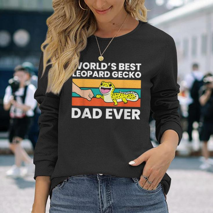 Worlds Best Leopard Gecko Dad Ever Long Sleeve T-Shirt T-Shirt Gifts for Her