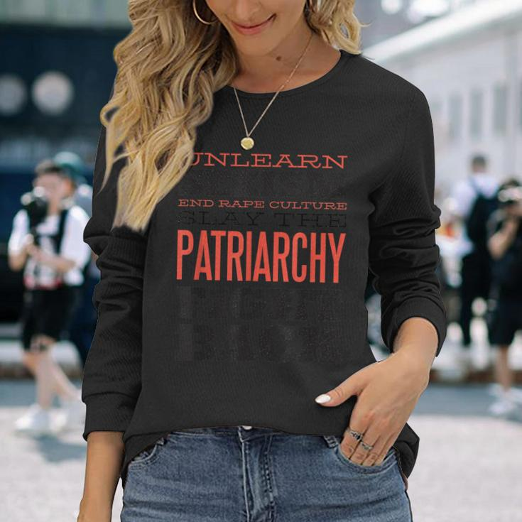 Zurückschlagen Zitate Sexismus Patriarchat Langarmshirts Geschenke für Sie