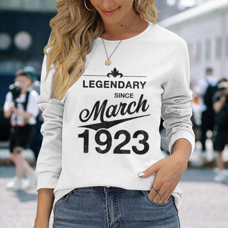 100 Geburtstag 100 Jahre Alt Legendär Seit März 1923 V3 Langarmshirts Geschenke für Sie