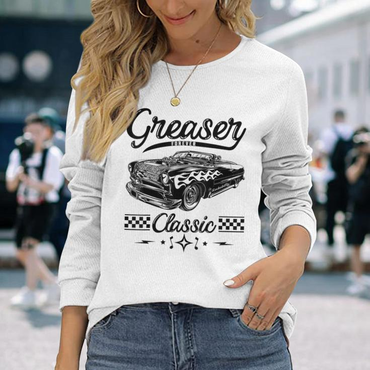 1950S Sock Hop Costume Retro 50S Vintage Rockabilly Greaser Long Sleeve T-Shirt T-Shirt Gifts for Her