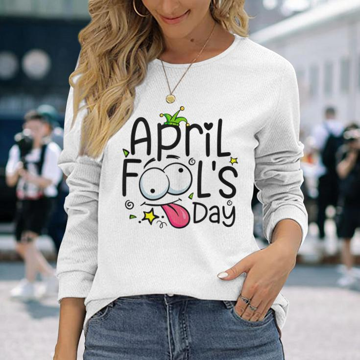 April Fools Day 1St April Jokes Happy April Fools Day Long Sleeve T-Shirt Gifts for Her