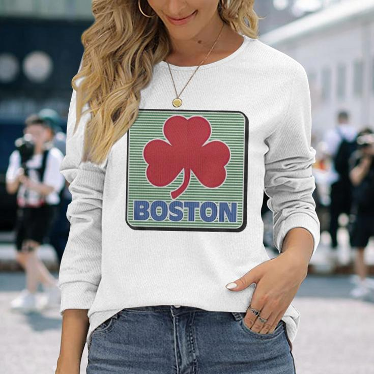 Boston Shamrock St Patrick’S Day Long Sleeve T-Shirt T-Shirt Gifts for Her