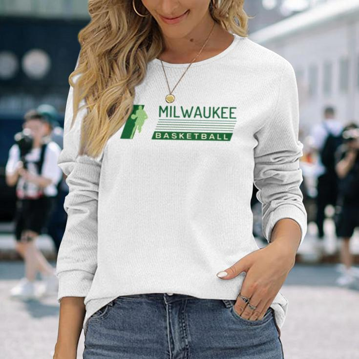 Bucks Fan Milwaukee Basketball Long Sleeve T-Shirt T-Shirt Gifts for Her