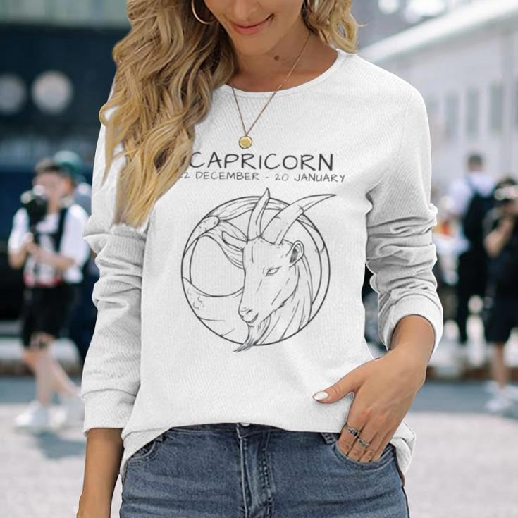 Capricorn Icon Long Sleeve T-Shirt Gifts for Her