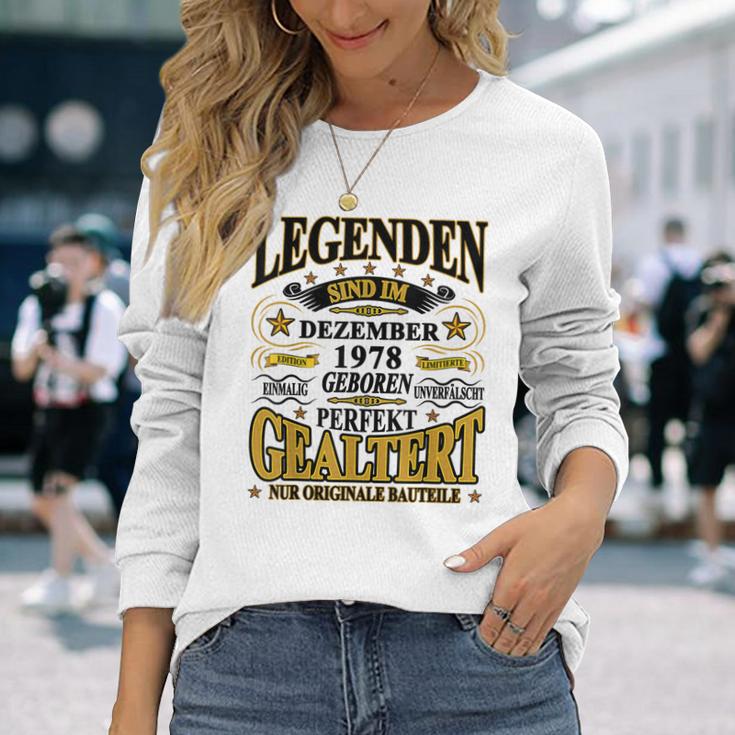 Dezember 1978 Legenden Langarmshirts, 45. Geburtstag Lustiges Tee Geschenke für Sie