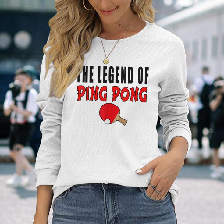 The Legend Of Ping Pong Tischtennis Lustig Langarmshirts Geschenke für Sie