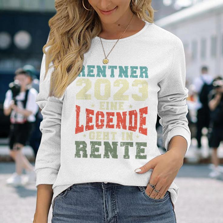 Rentner 2023 Rente Spruch Retro Vintage V2 Langarmshirts Geschenke für Sie