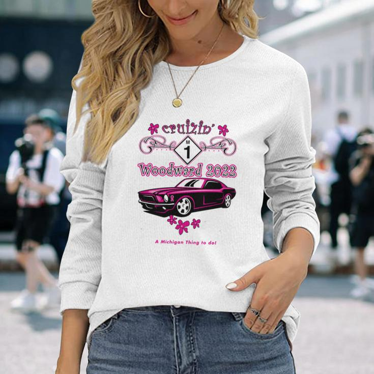 Woodward Cruise 2022 Motif Long Sleeve T-Shirt Gifts for Her
