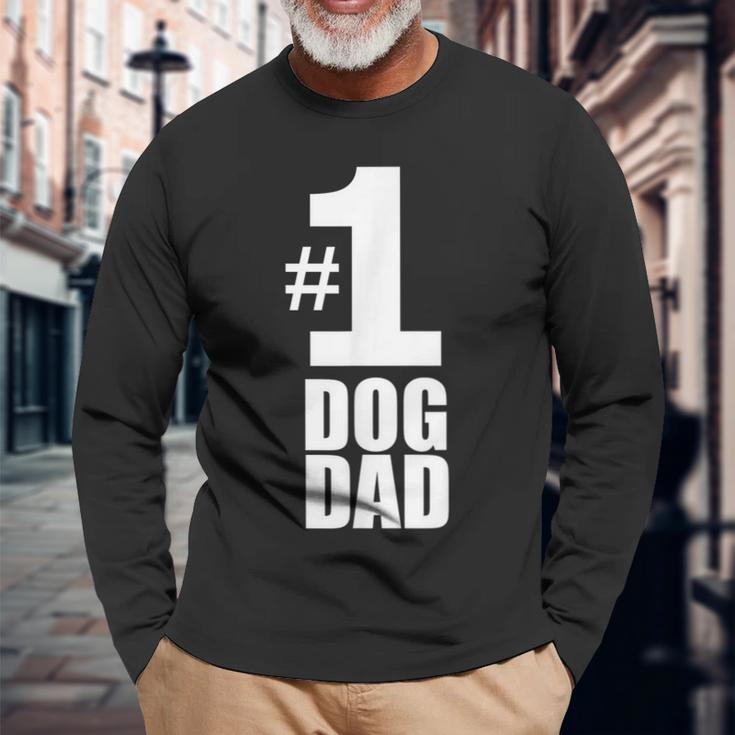 1 Dog Dad Dog Lover Best Dog Dad Long Sleeve T-Shirt T-Shirt Gifts for Old Men