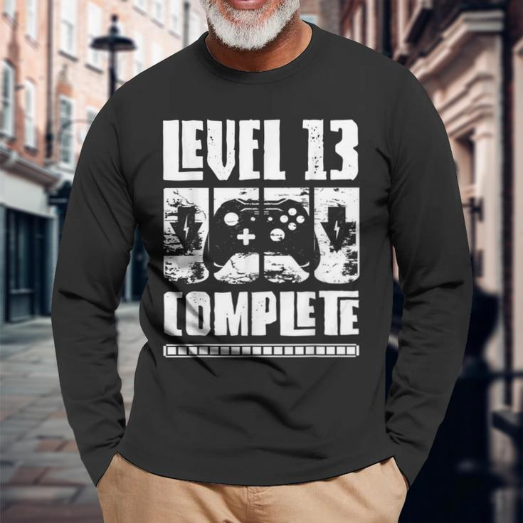 13 Jahre Geburtstags Junge Gamer Level 13 Complete Langarmshirts Geschenke für alte Männer