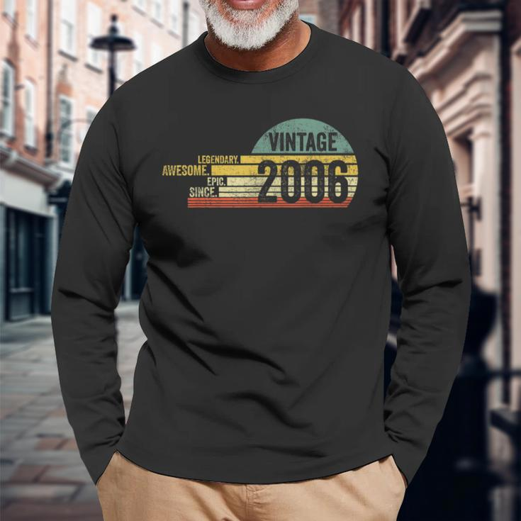 15 Year Old Legendary Retro Vintage Awesome Birthday 2006 Long Sleeve T-Shirt Gifts for Old Men